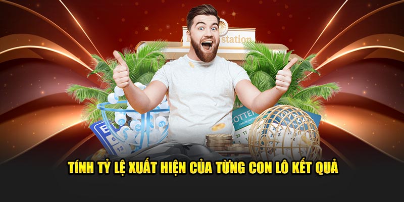 Tính tỷ lệ xuất hiện của từng con lô kết quả 